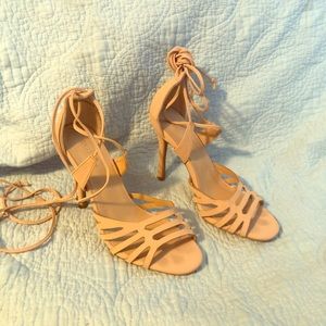 Rue 21 cream/tan heels sz 7